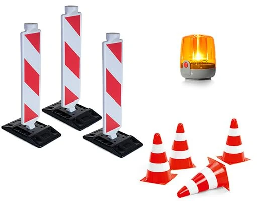 Rolly Toys Accessory Set Service (consisting of 3X rollyBake, 1x rollyFlashlight, 4X rollyPylons) 401468, red - Image 1