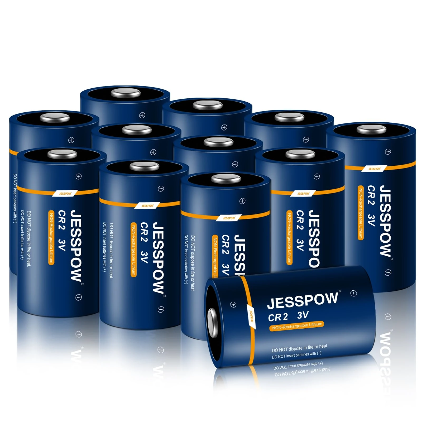 CR2 3V Lithium Battery Non-Rechargeable CR2 Batteries High Power Lithium Battery for Golf Rangefinder,Security Alarm System, Flashlight, 12 Pack