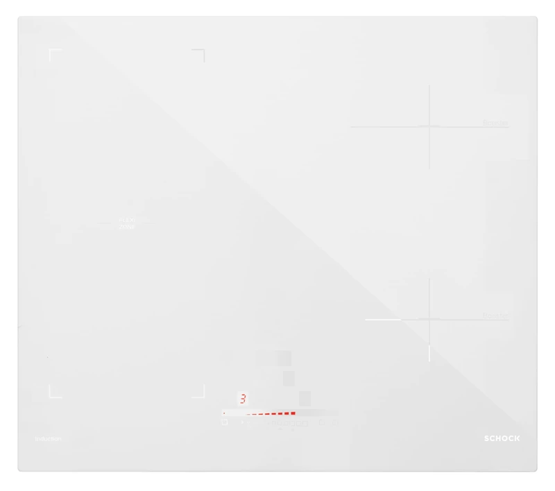 SCHOCK Induction Hob 60 cm, 4 Cooking Zones, 11 Power Levels, Matt White