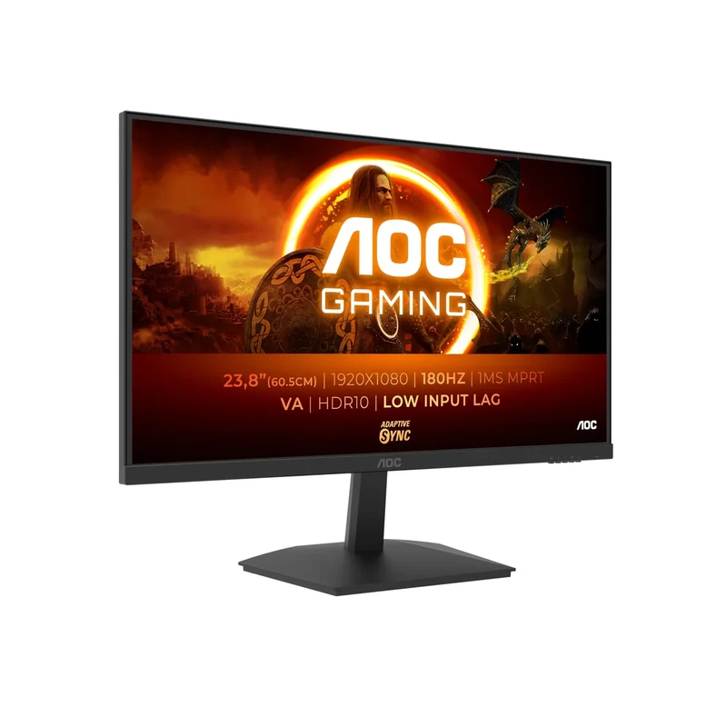 AOC Gaming 24G15N - 24 Inch Full HD Monitor, 180 Hz, 1ms, Adaptive Sync, HDR10 (1920x1080, 1x HDMI 2.0, 1x DisplayPort 1.4) Black