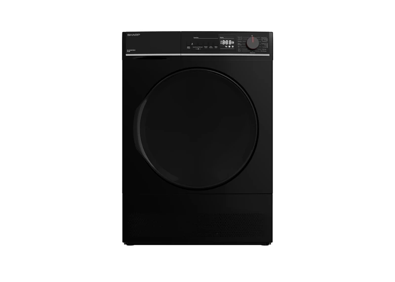 Sharp KD-NCB8S7PB91-EN Tumble Dryer, 8KG Condenser Dryer, Black, B Energy Class