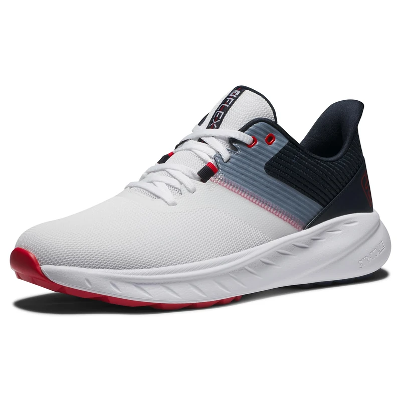 FootJoy Flex White/Navy/Red, 10.5 UK Medium