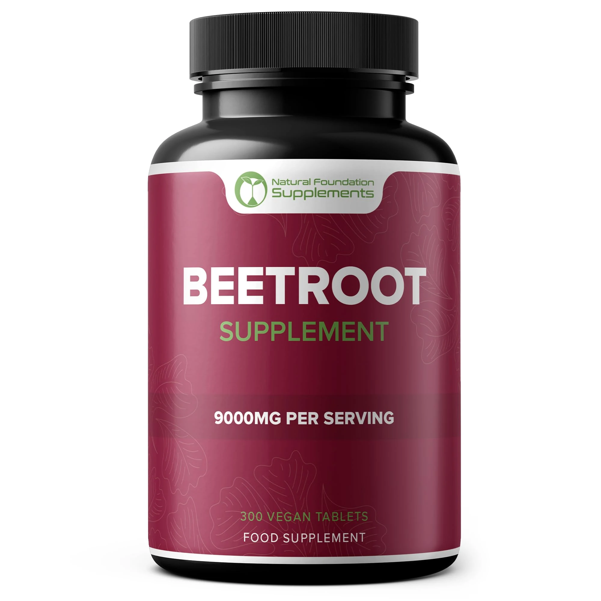 Beetroot Supplement 300 Tablets 60:1 Extract Equivalent to 9000mg per Serving 3rd Party Lab Tested Vegan Friendly Made in The UK (300)