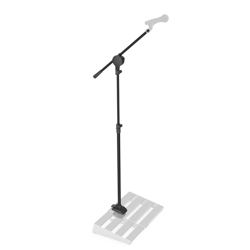 D'Addario XPND Pedal Board Mic Stand - Guitar Pedalboard Accessories - Works With XPND 2 and Most 2 Row, Rail Style Pedalboards
