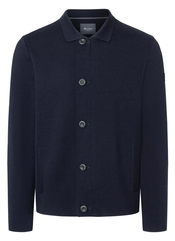 Maerz Men's Overshirt 571800_399 48 Cardigan Sweater, Navy, 38