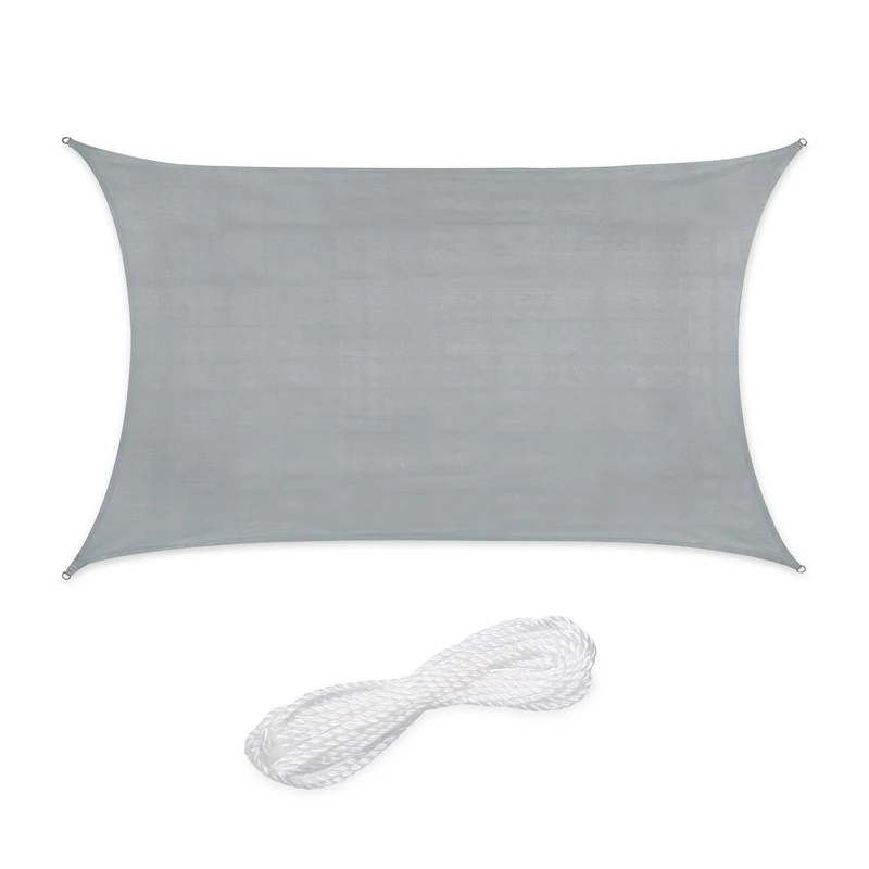 Relaxdays Sun Sail Shade - 3 x 4 m Triangular Awning - Grey