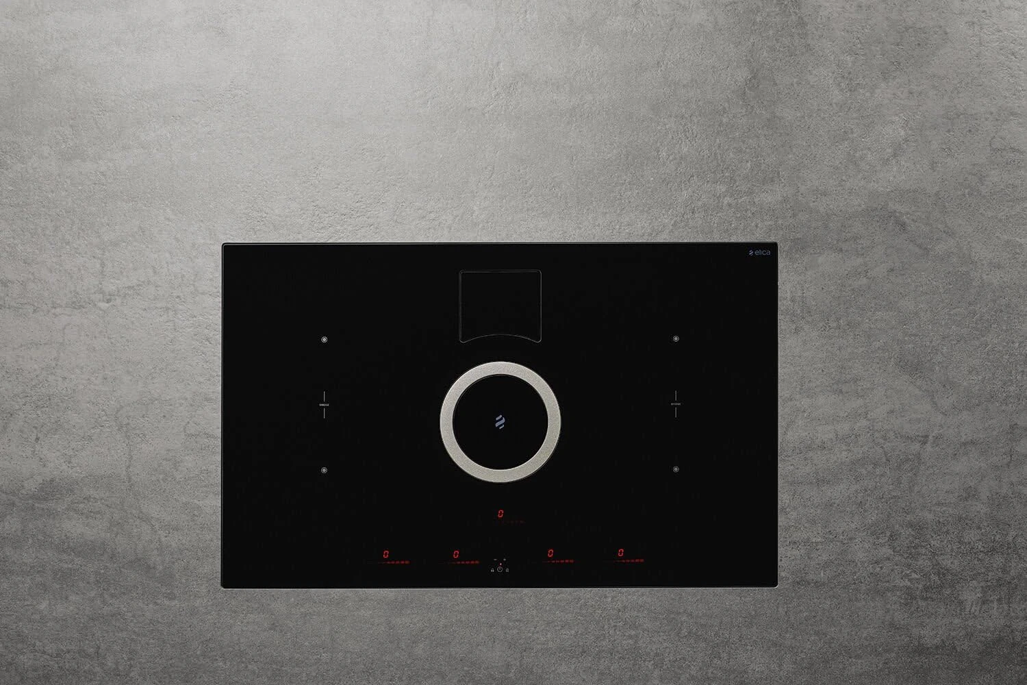 Elica NT-SWITCH BG RC 83cm Venting Induction Hob - Black - For Recirculating Ventilation
