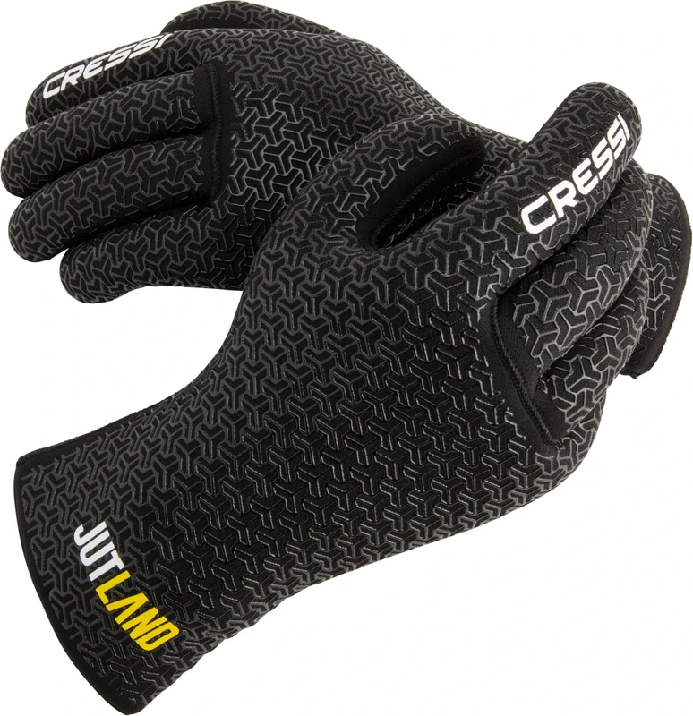 Cressi Jutland Gloves 5mm - Neoprene Diving Gloves Black 5mm Ultra Grip System, S/2, Unisex
