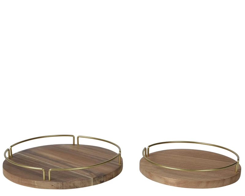 Decoris Brown Acacia Plate - 32cm Diameter, 5cm Height - Image 1