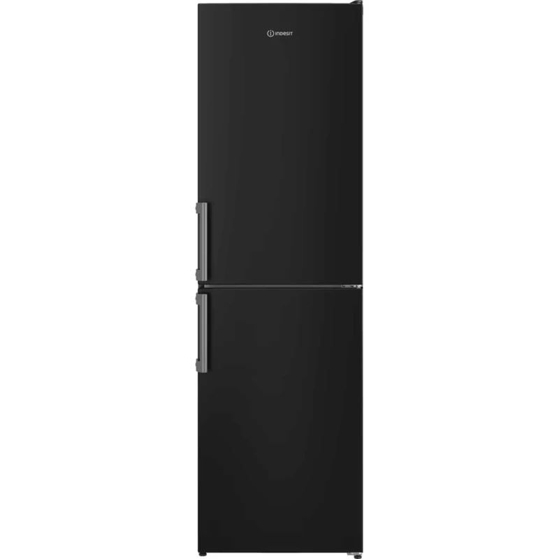 Indesit Low Frost 50/50 Fridge Freezer - Black - 16 Shopping Bags - E Rated - IB55 732 B UK