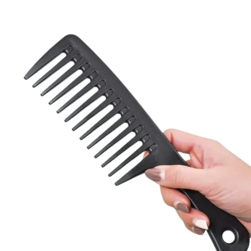 Wide Tooth Comb with Comfortable Handle Heat Resistant Big Hair Comb Designed For Wet Curly Hair and for all types of hair Styling