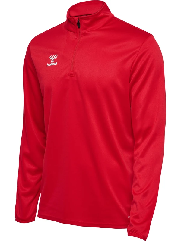 hummel Men's Hmlessential Half-Zip Sweatshirt True Red