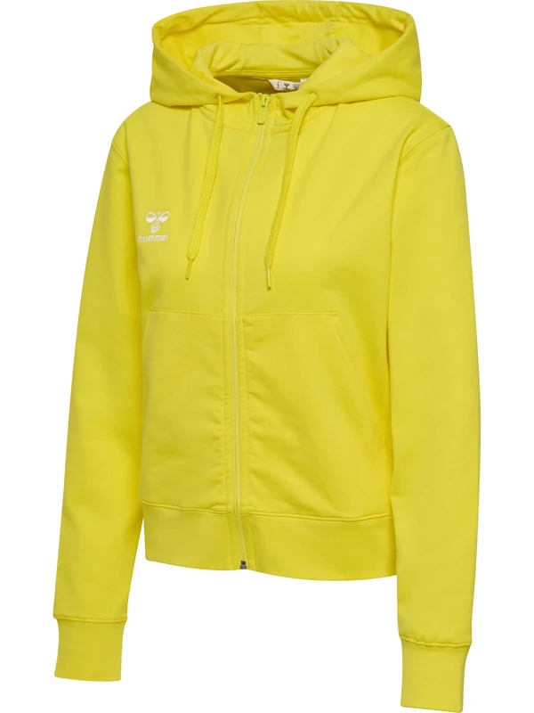 hummel Women's Hmlgo 2.0 Zip Hoodie Woman Hooded Sweatshirt Blazing Yellow
