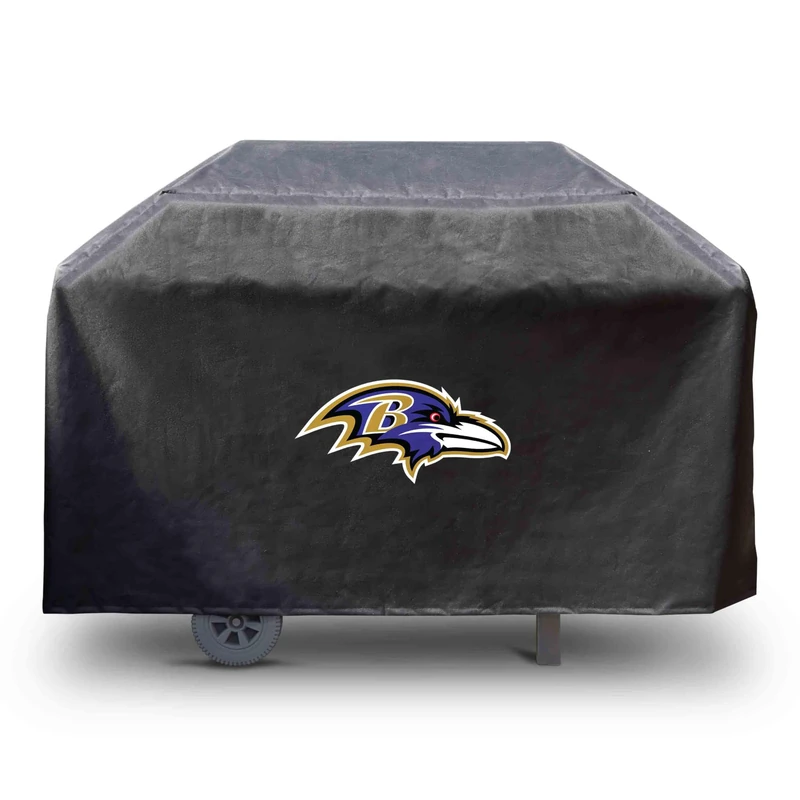 FANMATS 41153 NFL - Baltimore Ravens Rectangular Black Grill Cover - Fits 3 and 4 Burner Grills - 68in x 21in x 35in