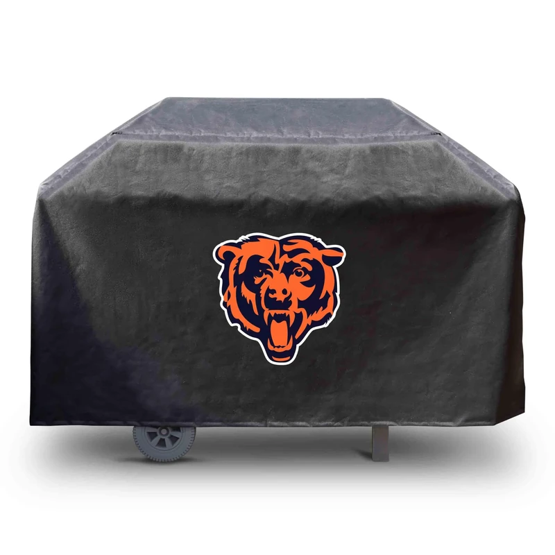 FANMATS 41142 NFL - Chicago Bears Rectangular Black Grill Cover - Fits 3 and 4 Burner Grills - 68in x 21in x 35in