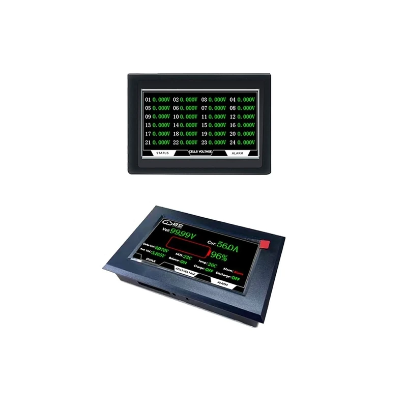 JK BMS Battery Equalizer Smart 14S to 24S 100A Active Balance Battery Protection Board, APP BMS 16S 17S 20S Lifepo4 Li-ion LTO 48V 60V 72V JK Battery Protection Module (Color : 4.3 inch display, Siz