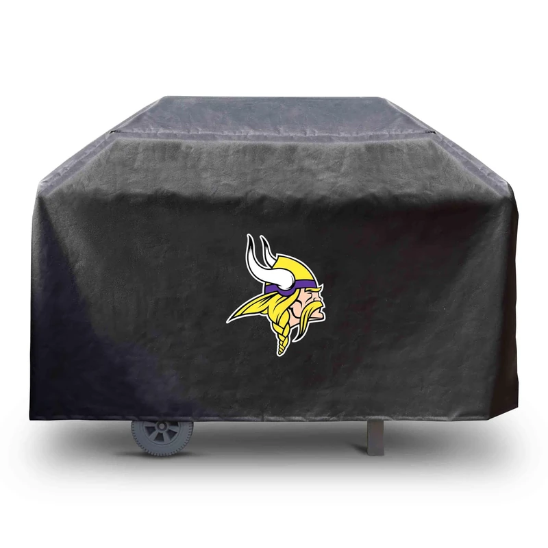FANMATS 41152 NFL - Minnesota Vikings Rectangular Black Grill Cover - Fits 3 and 4 Burner Grills - 68in x 21in x 35in
