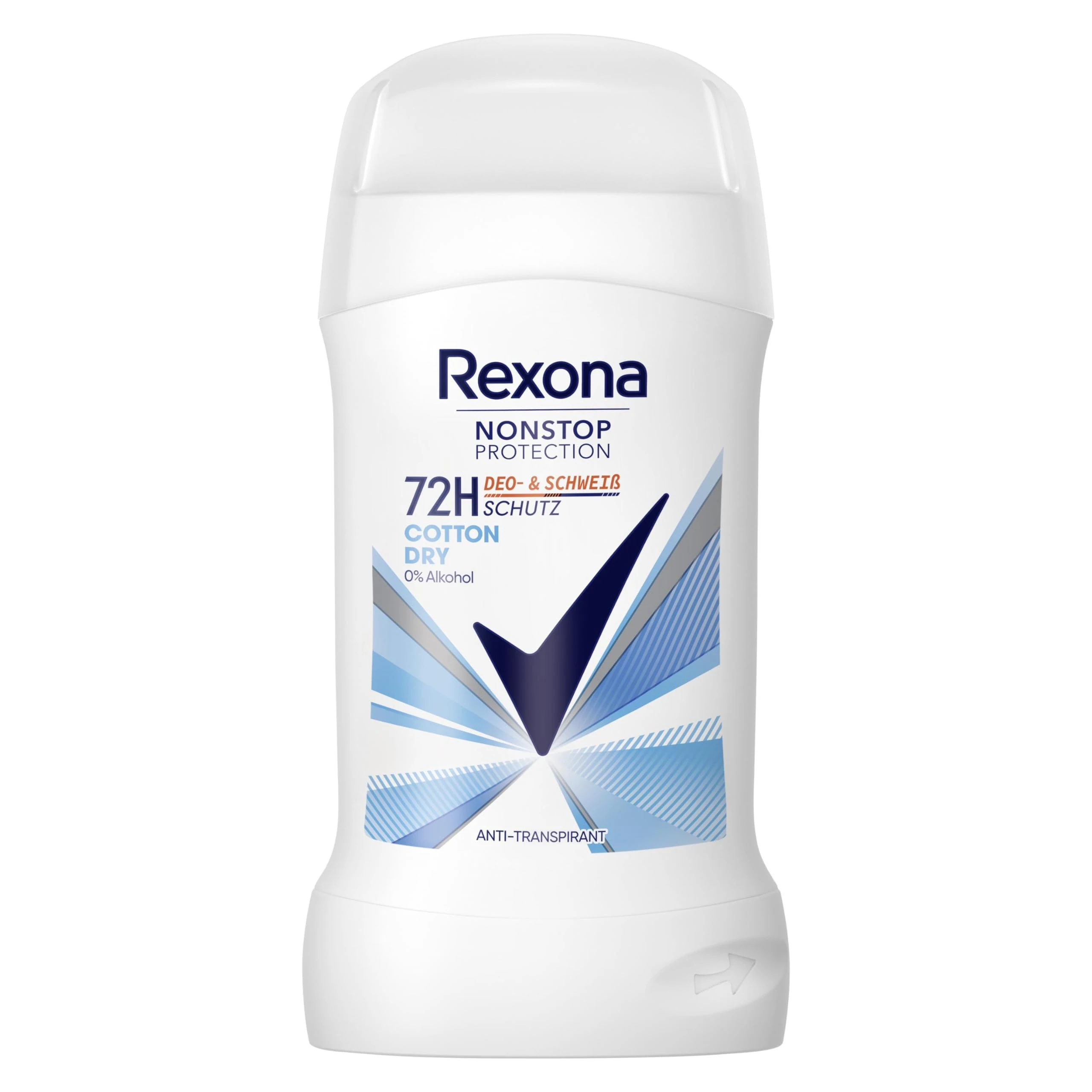 Rexona Nonstop Protection Deodorant Stick Cotton Dry Anti Perspirant with 72 Hours Protection Against Sweat and Body Odour 50 ml