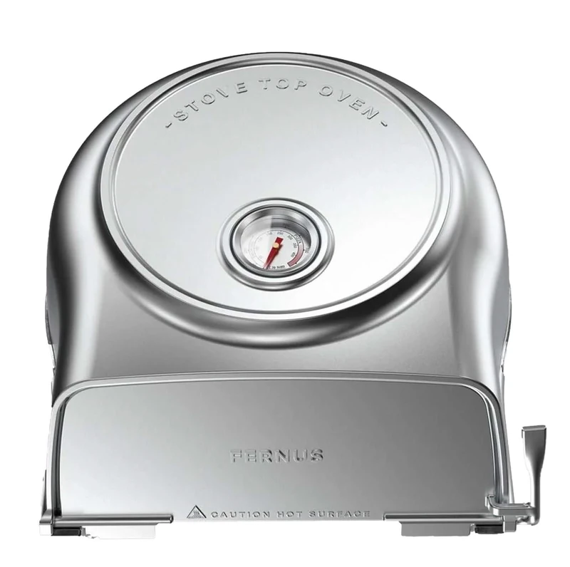 Cookinglife Pizza Oven Fernus & Friends - for Stove - pure polished aluminium - for ø 26 cm pizzas