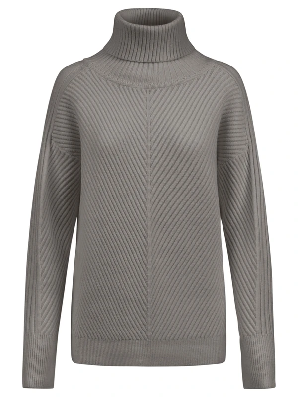 ApartFashion Women's Pullover Sweater, Grey Mixed, 8