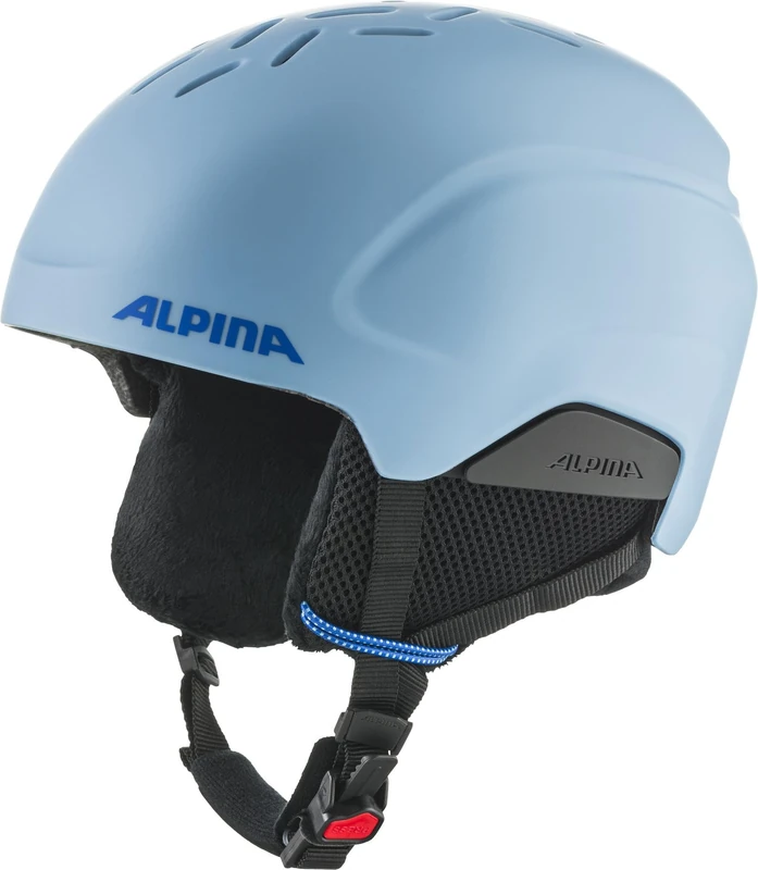 ALPINA PIZI - Lightweight, Shatterproof & Individually Adjustable Ski Helmet for Children, with Removable Ear Pads, Matte Smoke Blue, S (46-51 cm)