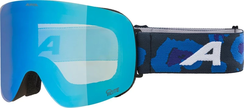 ALPINA PENKEN Q-LITE Mirrored, Contrast Enhancing & Polarised OTG Ski Goggles with 100% UV Protection for Adults, Black/Purple/Leo Matt, One Size - Image 1