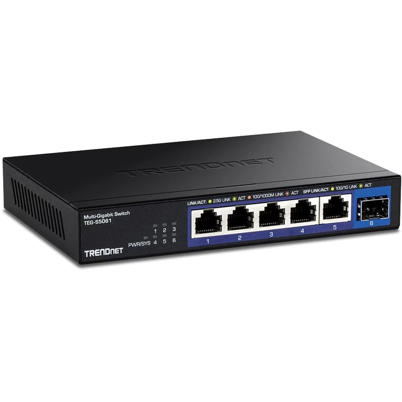 TRENDnet TEG-S5061 6-Port 2.5G Unmanaged Switch with 10G SFP+ Port