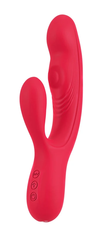 Sweet Smile Thumping Rabbit Vibrator Red 21.2 cm - Image 1