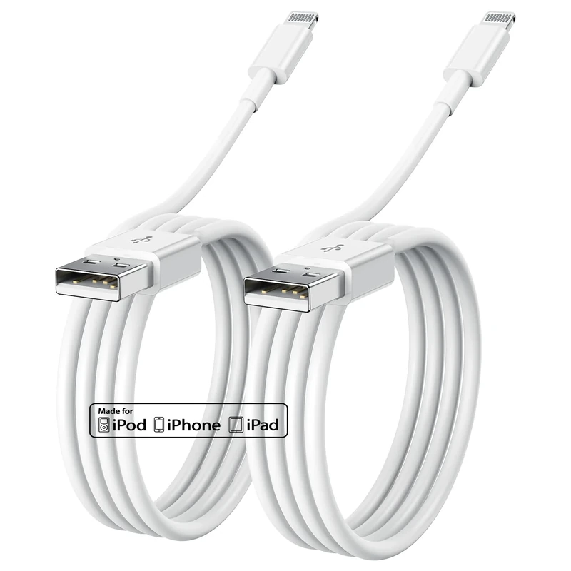 iPhone Charger Cable 1M, 2Pack Apple MFi Certified iphone Lightning to USB Cable 1Meter, Fast Charging Wire Apple Lead for iPhone 13/12/11 Pro/11/XS MAX/XR/8/7/6s/6/5S/SE iPad Original