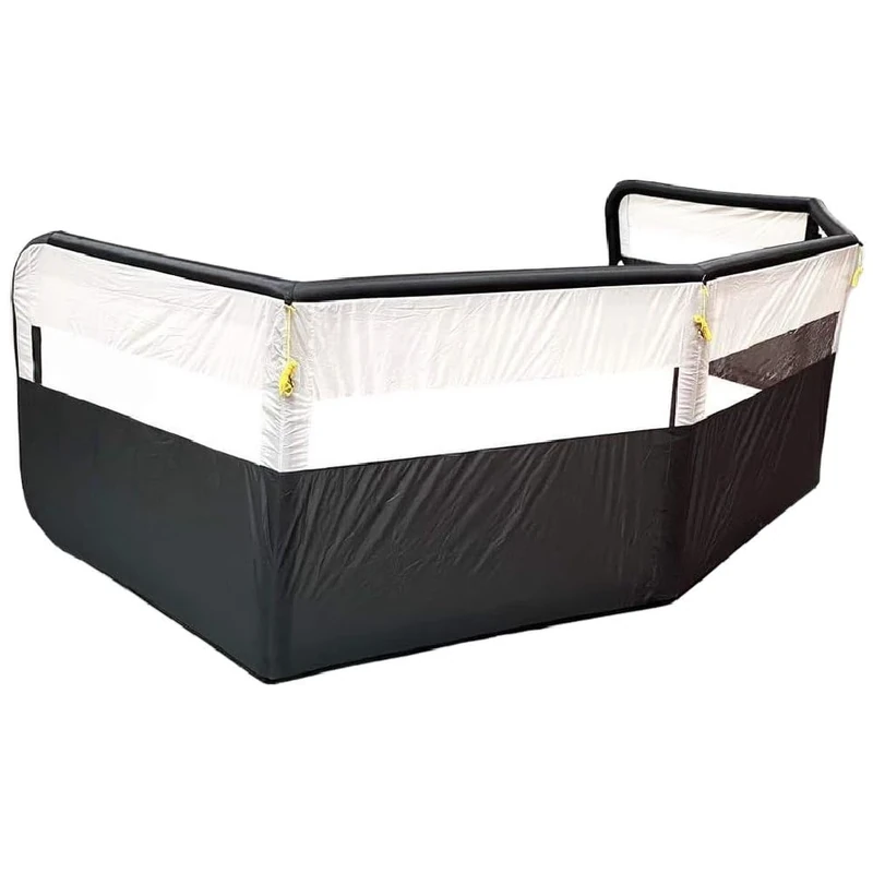 Royal Leisure 5 Fixed Panel Inflatable Windbreak, Black/White, Black/White