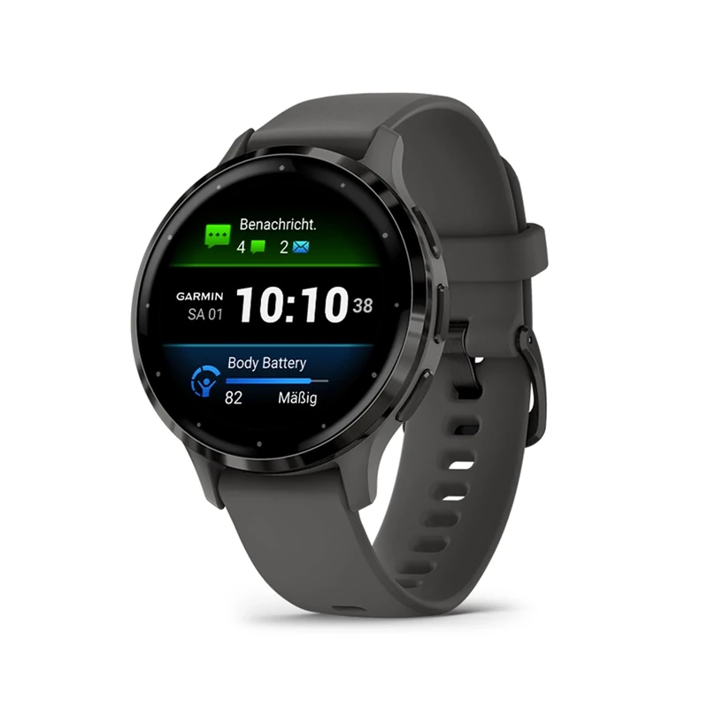 Garmin [Renewed Venu 3S GPS 41mm Smartwatch, AMOLED Touchscreen, 24/7 Advanced Health & Fitness Features, Voice Functionality, Music Storage, up to 10 days battery life, Pebble Grey (Renewed)