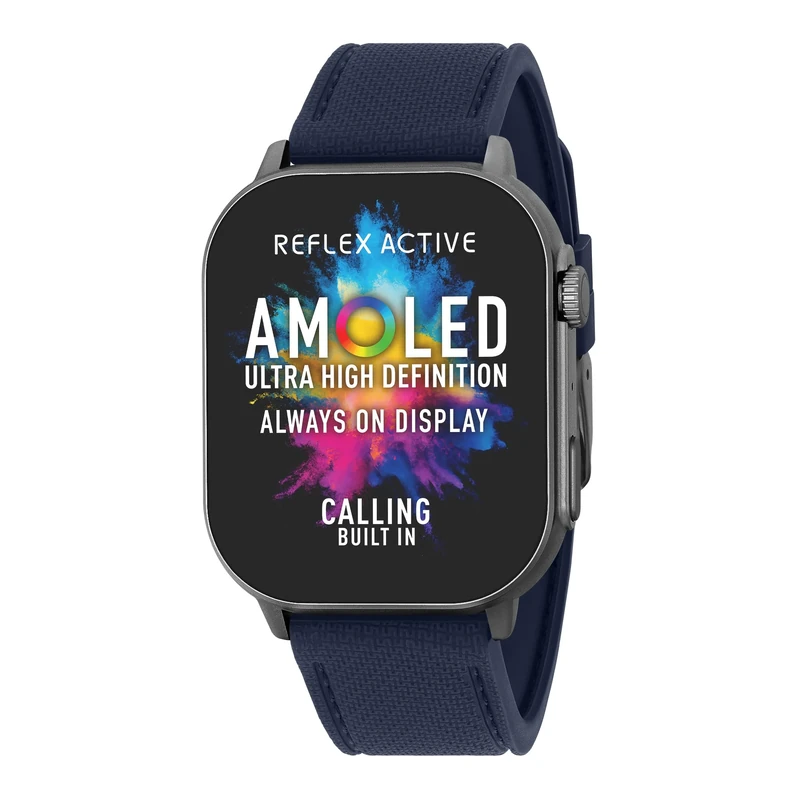 Reflex Active Series 29 Mens Amoled Smart Watch with 2.04'', Heart Rate Monitor, Blood Oxygen, IP68 Waterproof, Fitness Tracking for iOS + Android
