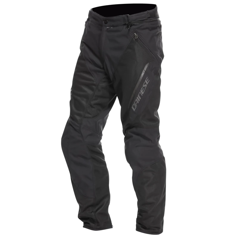 Dainese - Drake 2 Super Air Tex Pants, Mesh Motorcycle Trousers, Ventilated and Lightweight, with Removable Protectors, Men, Black/Black, 58