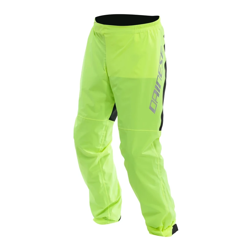 Dainese - Ultralight Rain Pants, Foldable Rain Trousers for Motorcycles, Waterproof and Windproof, for Men and Women, Fluo Yellow, S