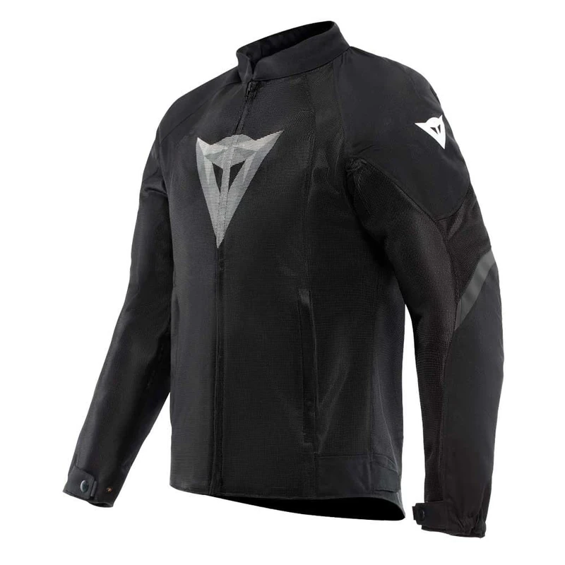 Dainese - Air Graphics Tex Jacket, Summer Motorcycle Jacket, Ventilated and Lightweight, with Soft Protectors on Shoulders and Elbows, Men, Black/White Diamond, 54