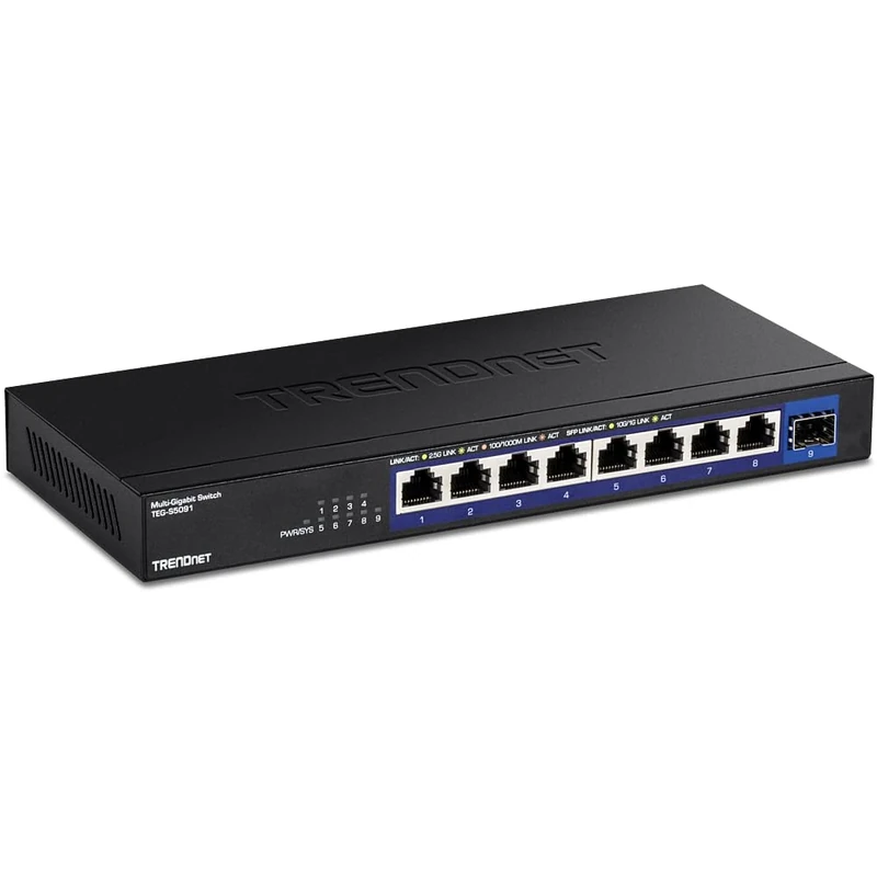 TRENDnet TEG-S5091 9-Port 2.5G Unmanaged Switch with 10G SFP+ Port
