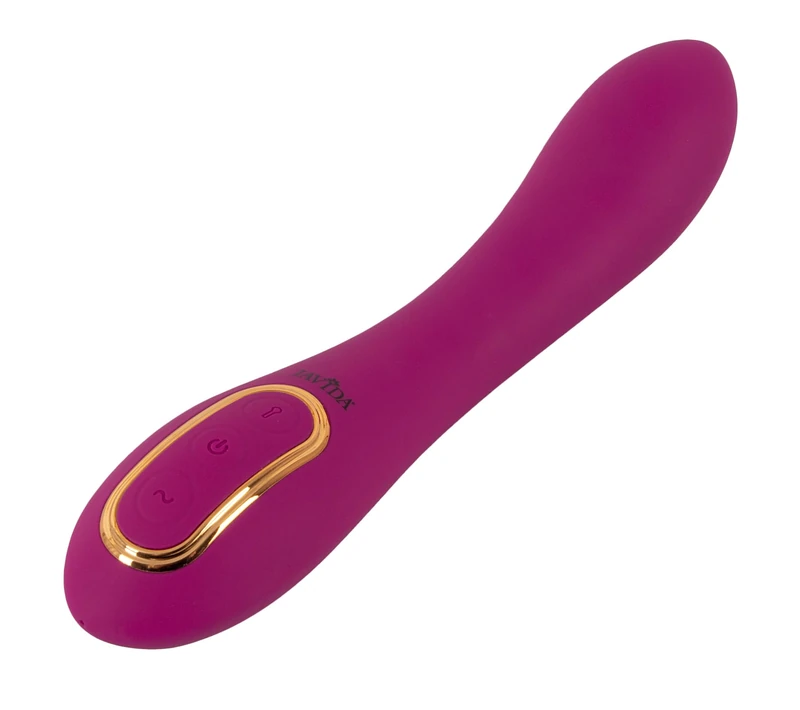 JAVIDA Inflatable Vibrator Purple/Gold 21.1 cm