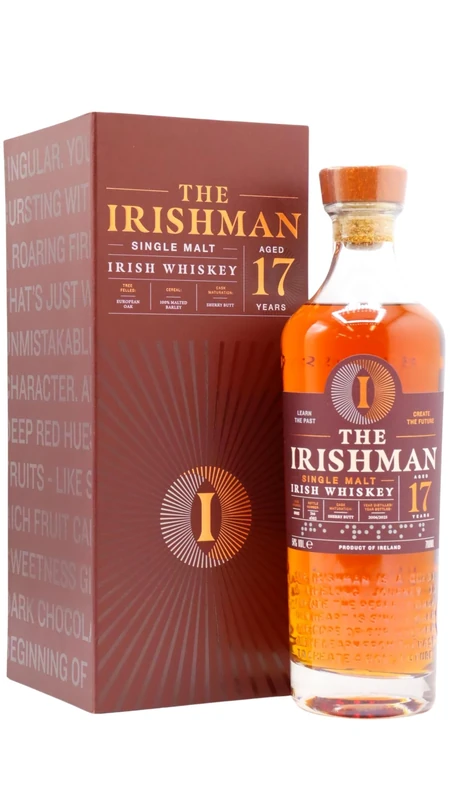 The Irishman 17 Year Old Single Malt Whiskey 70cl, 54% ABV | Irish Single Malt Whiskey, Gift Box, Sherry Cask