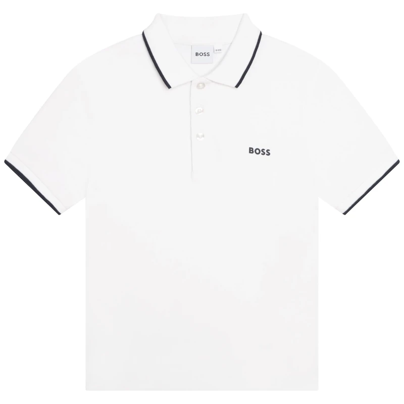 BOSS Mens Small Logo Polo Shirt Infant Boys White 9 Months