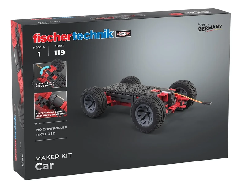 fischertechnik Maker Kit Car 571900 — Robotics Kit, Experiment Kit for Technology Enthusiasts, Ages 14+