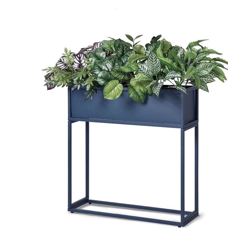 Cocoyard Elevated Planter Box - 28 Inch Durable Raised Garen Bed for Herbs and Flowers - Tall Rectangular Planter for Indoor Plants & Backyard Gardening (Navy, 28" H)