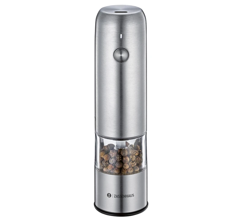 Zassenhaus 033076 Pepper Mill, Stainless Steel, Silver