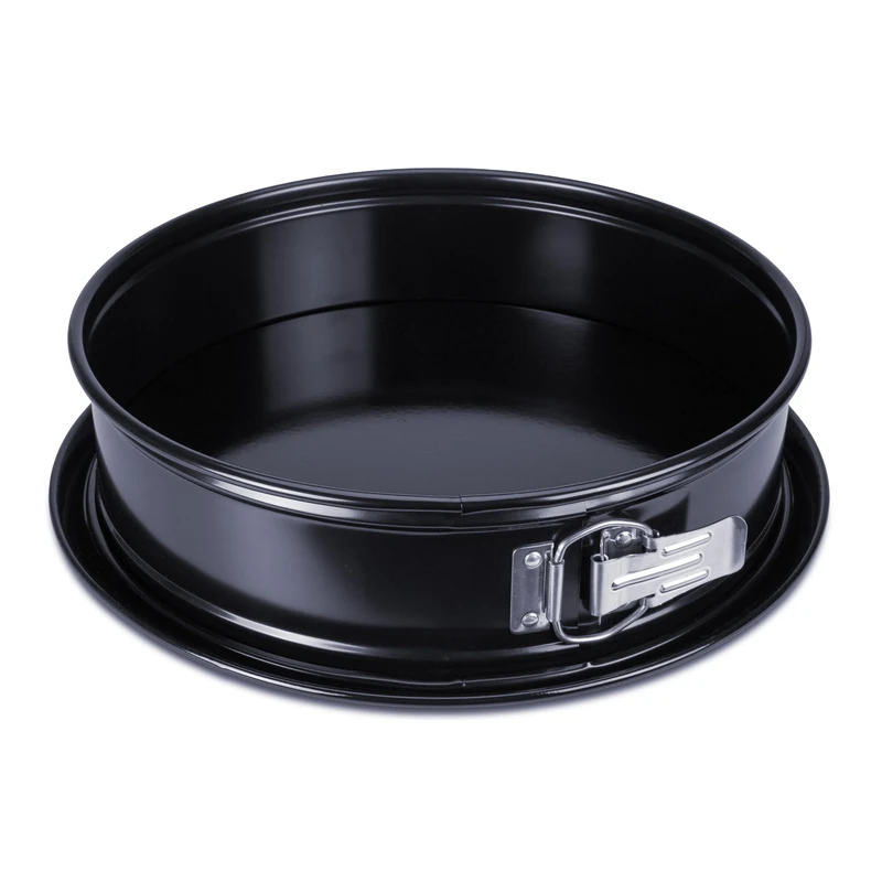 Städter we Love Baking Enamel Springform Cake Tin with Flat Base, Diameter 28 cm, Baking Tin Scratch and Cut Resistant, Non-Stick Coating, PFAS-Free, Black Edition, Temperature Resistant up to 230 °C