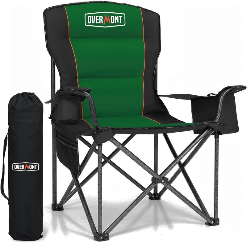 OVERMONT Oversized Camping Chair - Heavy Duty 450lbs Support
