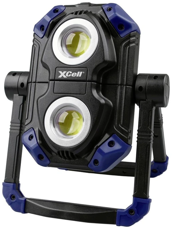 XCell Worklight Twin Rechargeable (L x W x H) 135 x 185 x 75 mm, Weight 320 g, Plastic, 1100 Lumen, 4-5 Hours Charging Time, 50 m Beam Range, Includes 1 x USB-C Cable, 149480