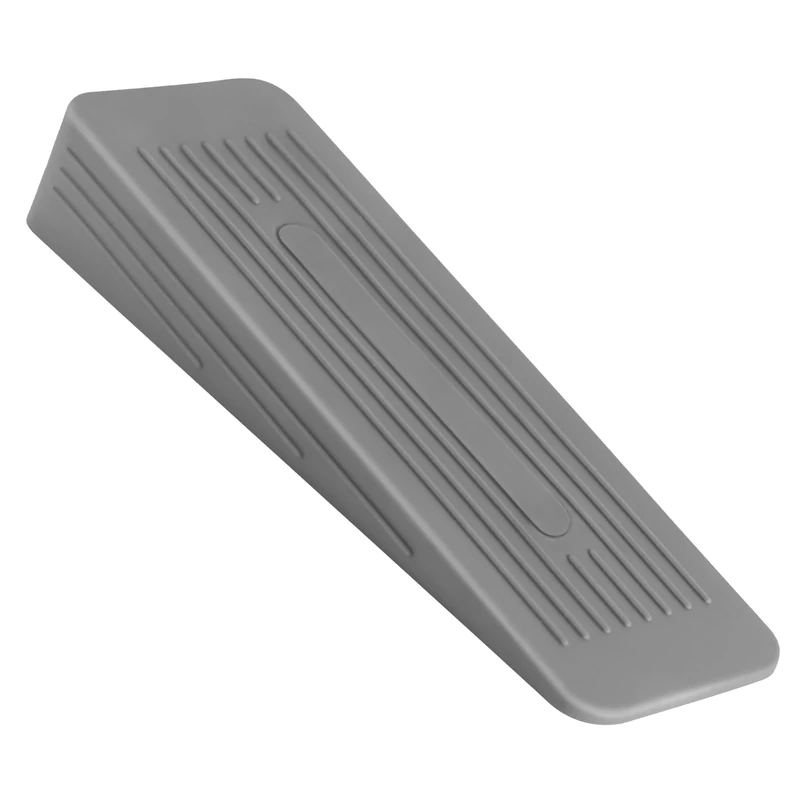 AFFIXERS Door Stop | Door Stoppers for Floor Anti-Skid, Durable, and Heavy Duty Rubber Door Stops | Ideal for All Types of Surfaces | Door Wedges Indoors (Grey (Pack of 1))