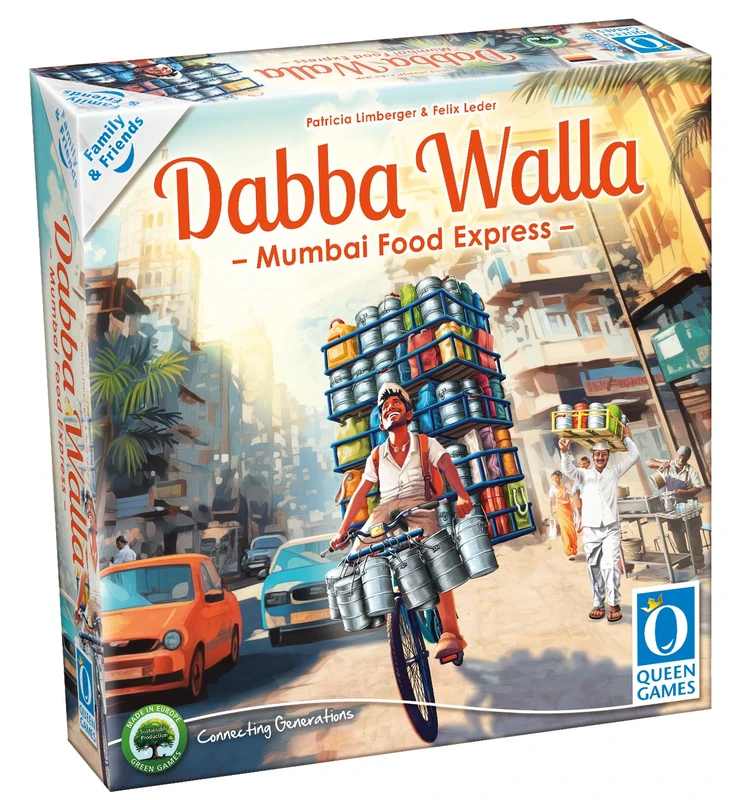 Queen Games Dabba Walla Mumbai Food Express Board Games Fun from 8 Years for 2-4 Players, Family Game, Board Games for Adults and Children - Image 1