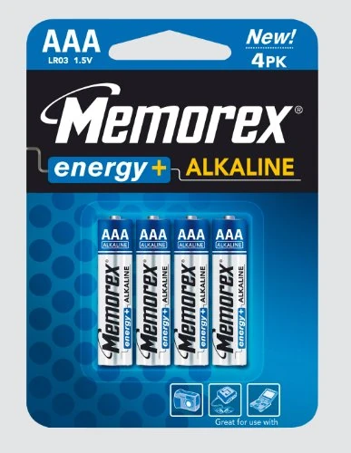 Memorex AAA Alkaline Batteries, Pack of 4