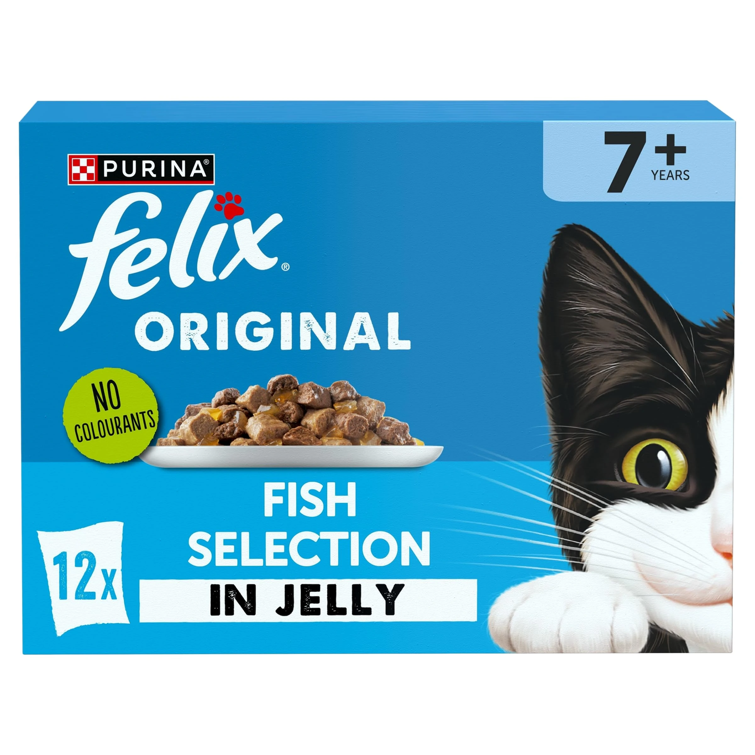 FELIX ORIGINAL Senior Fish Favourites in Jelly Wet Cat Food 12x85g