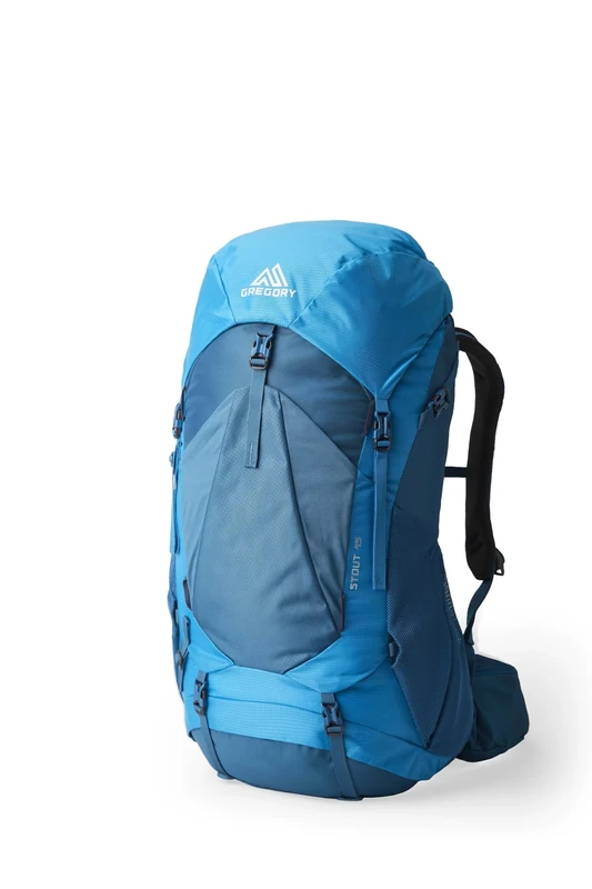 Gregory Trailflex - Stout 45 - Backpacking Backpack, 69 cm, 45 L, 1.34 KG, Backpacking Pack with Adjustable Fit for Men, Hydration Compatible, Rain Cover Included, Blue (Compass Blue) - Image 1